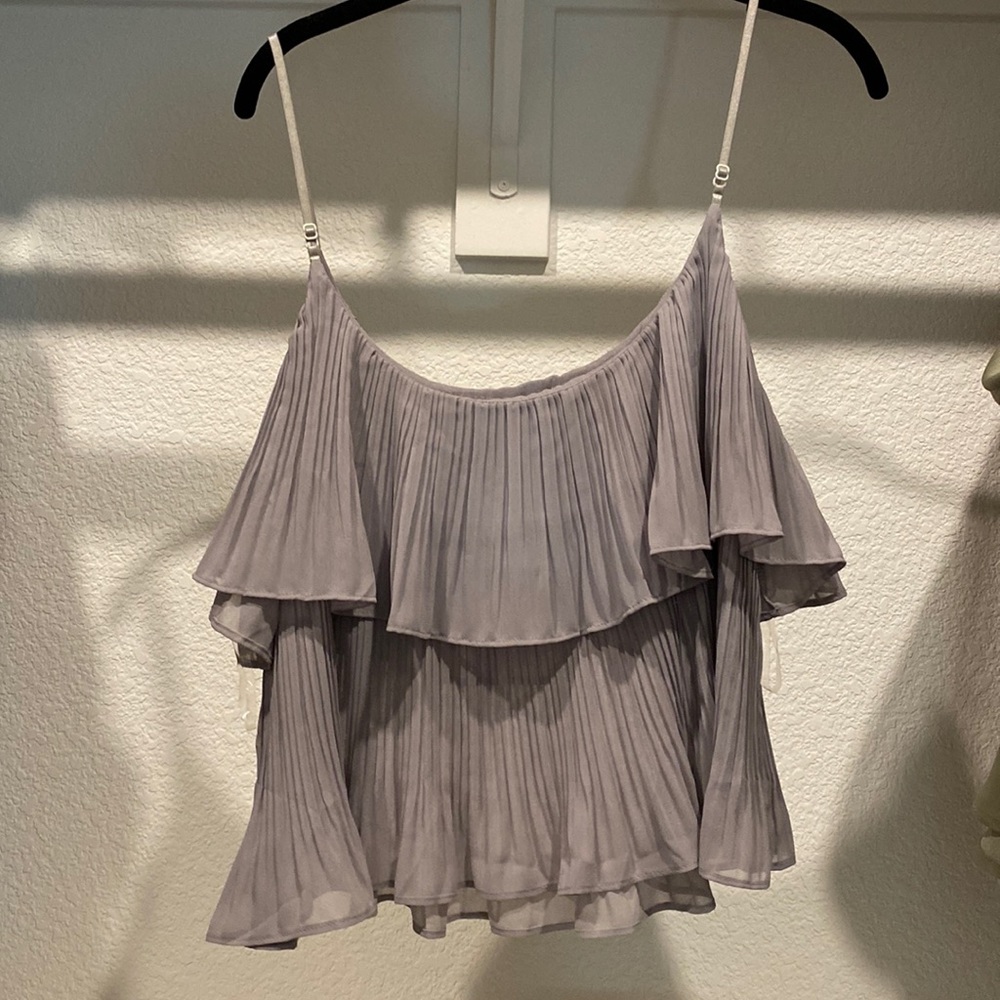 Grey flowy tank top size L - adjustable straps - brand: casting LA